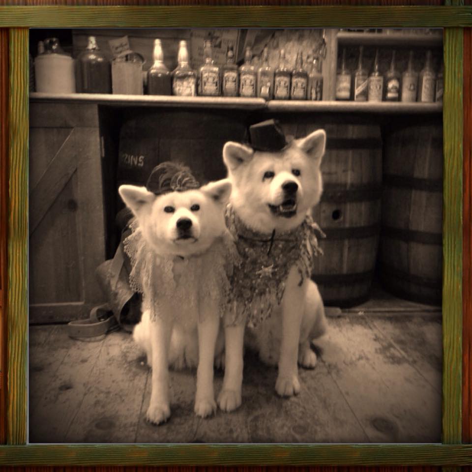Yumi and Fathead in a saloon
